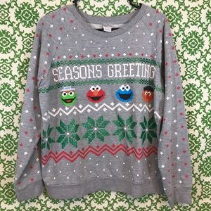 sesame street christmas sweater
